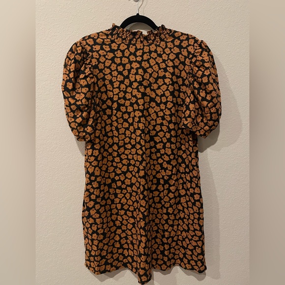 Who What Wear Puff Short Sleeve Ruffle Mini Dress SZ Small - Picture 1 of 10